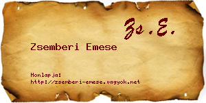 Zsemberi Emese névjegykártya